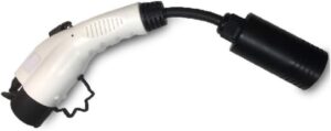 Tesla Model 3 charging with J1772 adapter connected